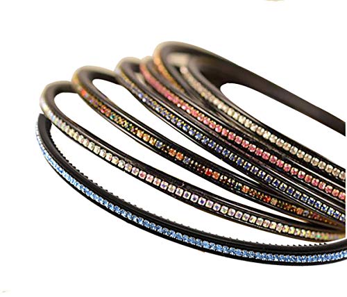 Fodattm 6 Stück Fashion Kristall Strass Haarband Frauen Haar Hoop Kopfbedeckung Haarschmuck (einreihig) von Fodattm