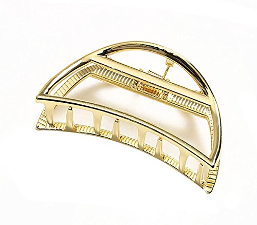 Fodattm Haarklammer aus Metall im Vintage-Stil, für Mädchen und Frauen (Halbkreis, Gold) von Fodattm