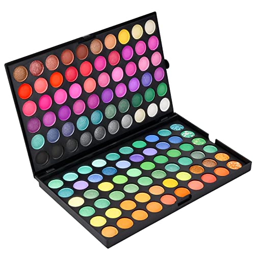 Lidschatten Palette, Lidschattenpalette Bunt 120 Farben Lidschatten Make up Kit Set, Mutig und Brillant, Lebendig - Pattern 1 von Fodlon