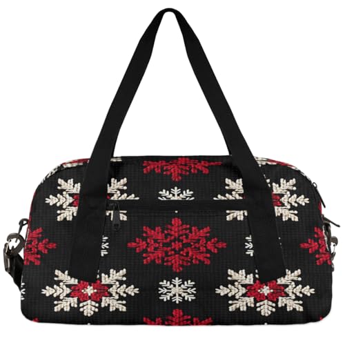 Banshee Halloween Kinder Duffle Bag Jungen Mädchen Kleine Sporttasche Tanztasche für Übernachtung Reisen Wochenender Handgepäck, Weihnachts-Collage, 18.5"L x 9.4"W x 7.8"H von Foerrkelg