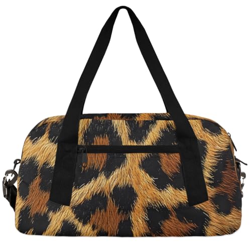 Rote Füchse Pilze Kinder Seesack Jungen Mädchen Kleine Sporttasche Tanztasche für Übernachtung, Reisen, Wochenender, Handgepäck, Braun, 18.5"L x 9.4"W x 7.8"H von Foerrkelg