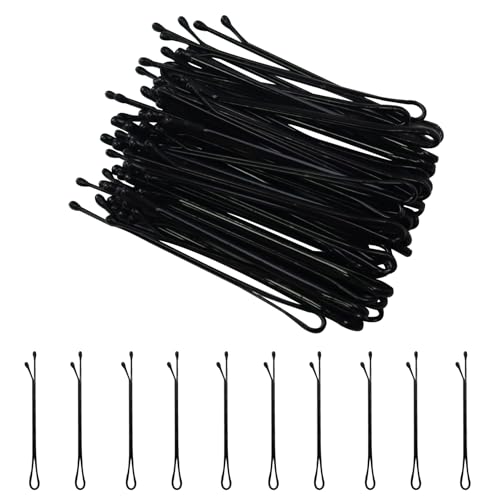 Haarnadeln, schwarze Haarnadeln, Haarnadeln für Damen, Haarklammern für alle Haarstylings, 50 Stück Haarnadeln, schwarze Haarnadeln, Haarnadeln für Damen, Haarklammern für alle Haarstylings, 50 Stück von Fofuyim