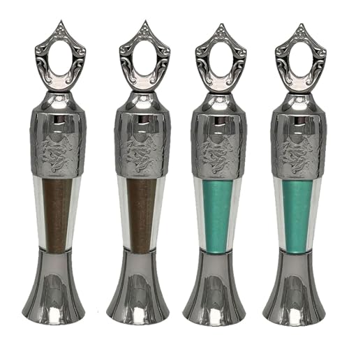 Pulver Eyeliner, natürlicher Eyeliner in Puderform, wasserfestes & wischfestes Liner-Puder, tragbarer Eyeliner-Stift für Damen, Augen-Make-up-Werkzeug für Mädchen (2 Braun+2 Cyan) von Fogcroll