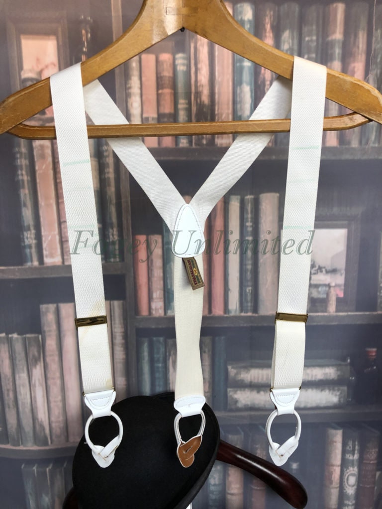 Vintage Old Store Stock Knopf Ende Hosenträger/Hosenträger. Verschiedene Stile Und Farben. | Refl1 von FogeyUnlimited