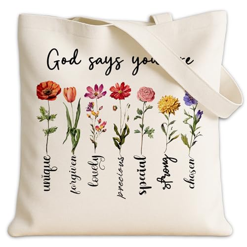 Ästhetische Canvas-Bibeltasche für Damen, Bibel-Tragetasche für Einkaufen, Lebensmittelgeschäft, Strand Ästhetische Canvas-Bibeltasche für Damen, Bibel-Tragetasche für Einkaufen, Lebensmittelgeschäft, Strand von Foggolight