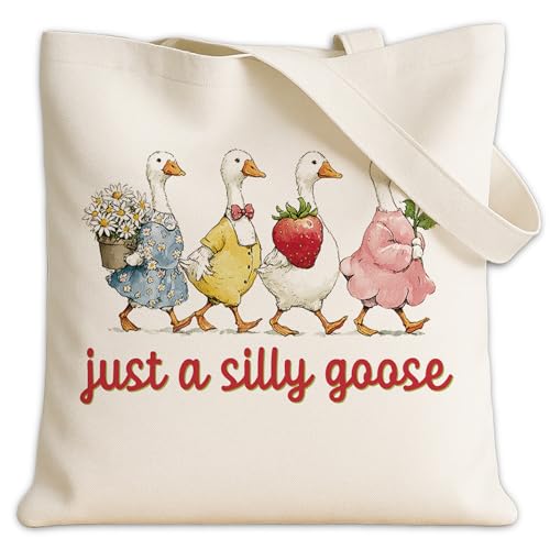 Funny Goose Canvas Tote Bag for Women, Funny Tote Bag for Shopping Grocery Beach Funny Goose Canvas Tote Bag for Women, Funny Tote Bag for Shopping Grocery Beach von Foggolight