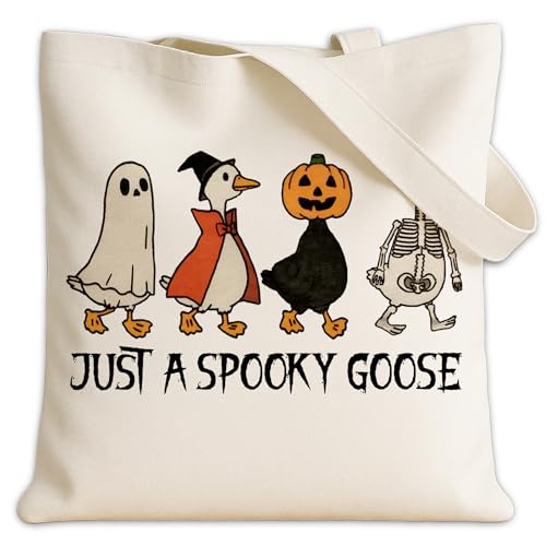 Halloween-Tragetasche aus Segeltuch für Damen und Herren, lustige Tragetasche für Einkaufen, Lebensmittelgeschäft, Strand Halloween-Tragetasche aus Segeltuch für Damen und Herren, lustige Tragetasche für Einkaufen, Lebensmittelgeschäft, Strand von Foggolight