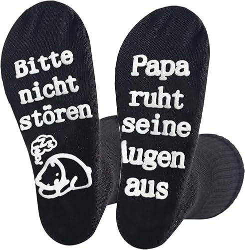 Lustige Socken Geschenke für Männer, Frauen, Papa und Opa, Socken mit Spruch, Geburtstagsgeschenk Weihnachtsgeschenke für Männer Opa Papa Socken Herren Geschenkideen socken mit spruch (Schwarz 5) von Fogsun