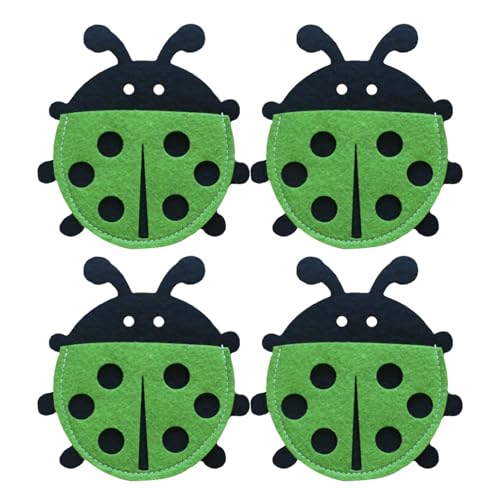 Fogukier -Besteckhalter aus Filz, Utensilien-Besteckhalter - n Marienkäfer Form Silberbesteck Geschirr Utensilienhalter | Cartoon-besteckhalter für Café, Hotel, Restaurant, Küche von Fogukier