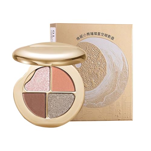 Fogukier Make-up Palette | Make-up Palette 4-in-1 mit Blush Highlighter | Langhaltiges Rouge Highlighter Glanz für Gesicht Reise Teenager und Erwachsene Frauen von Fogukier