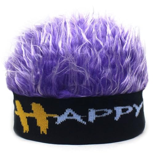 Punk Neuheits Haarband Mit Stacheliger Perücke Elastische Mütze Weihnachten Neujahr Geschenk Für Erwachsene Halloween Partys Und Cosplay Mütze Mit Perücke Mütze Mit Befestigter Perücke Mütze von Fogun