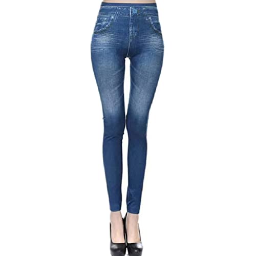 Fohevers Denim Jeggings, Damen Jeans Leggings, navy, 38 von Fohevers