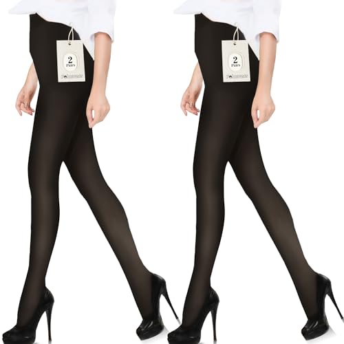 Fohevers Damen Schier Strumpfhose Frauen 70 Denier Hoch Tailliert Strumpfhose, Schwarz von Fohevers