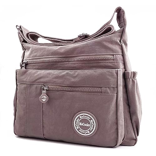 Foino Kuriertasche Damen Umhängetasche Lässige Schultertasche Mode Sporttasche Design Reisetasche Leicht Taschen Büchertasche Seitentasche für Mädchen Vintage Messenger Bag von Foino