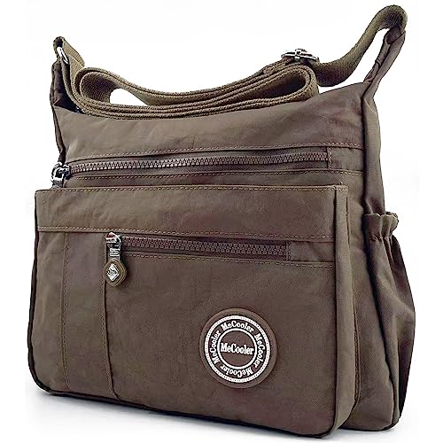 Foino Kuriertasche Damen Umhängetasche Lässige Schultertasche Mode Sporttasche Design Reisetasche Leicht Taschen Büchertasche Seitentasche für Mädchen Vintage Messenger Bag von Foino