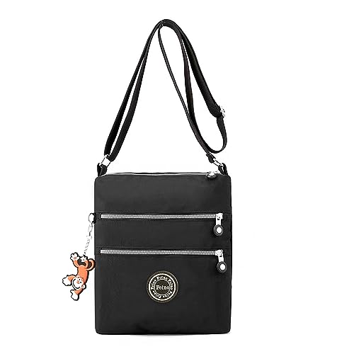 Foino Schultertasche Design Umhängetasche Damen Seitentasche Mode Kuriertasche Lässige Taschen Reisetasche Sporttasche Leicht Büchertasche für Mädchen von Foino