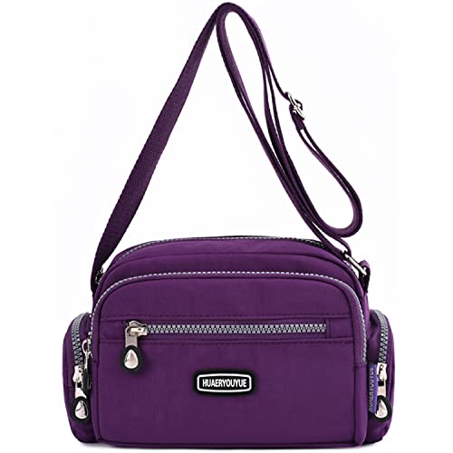 Foino Schultertaschen Damen Sehr Geräumig Umhängetasche Grosse Kapazität Reisetasche Leicht und Robust Seitentasche Mehrere Taschen für Reisen und den täglichen Gebrauch von Foino