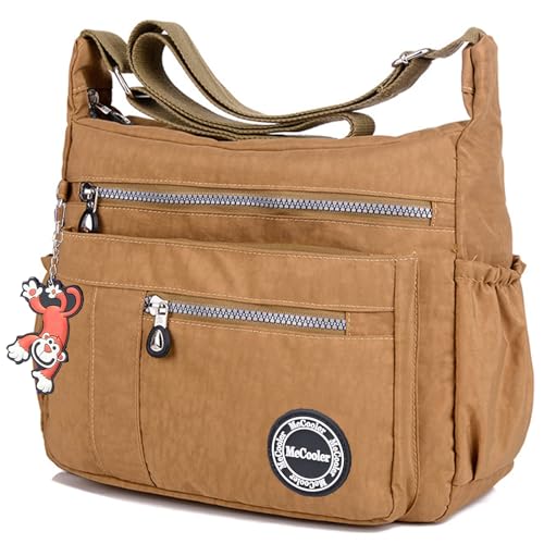 Foino Umhängetasche Damen Henkeltaschen Große Kapazität Schultertaschen Lässiges Reisetasche Tasche mit Mehreren Fächern Geräumige Seitentasche Mode Frauentasche Handtasche für Mädchen von Foino