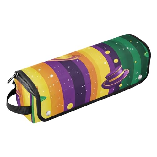 Foiosoh 2-in-1-Haar-Werkzeug-Organizer und hitzebeständige Matte mit Reißverschluss, tragbare Reise-Tragetasche für Glätteisen, Lockenstab, Haartrockner, Karnevalshüte und Punktgrün von Foiosoh