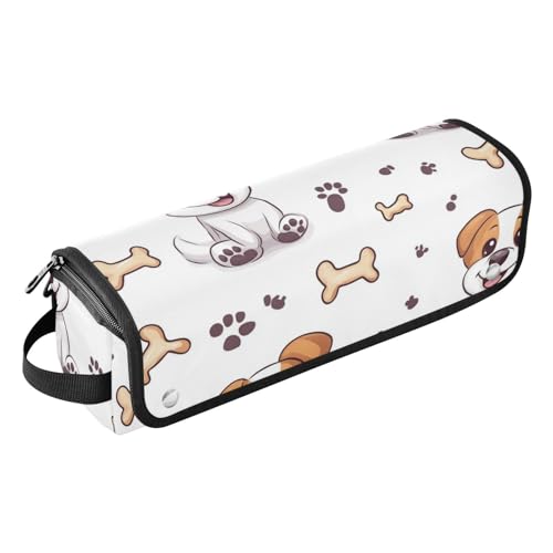 Foiosoh 2-in-1 Lockenstab Reiseetui mit abnehmbarer hitzebeständiger Matte, abnehmbarer Haarstyling-Zubehör-Organizer für Glätteisen, Glätteisen, Lockenstäbe, Welpen und Knochen, Weiß von Foiosoh
