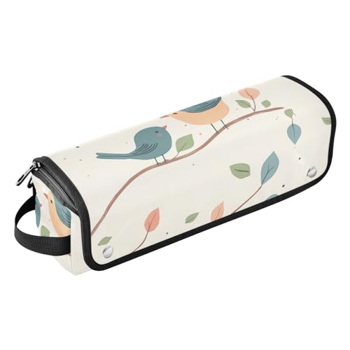 Foiosoh 2-in-1 Lockenstab Reiseetui und hitzebeständige Matte, tragbarer Haarstyling-Werkzeug-Organizer für Glätteisen, Glätteisen, Lockenstäbe, Ast und Vogelfamilie von Foiosoh