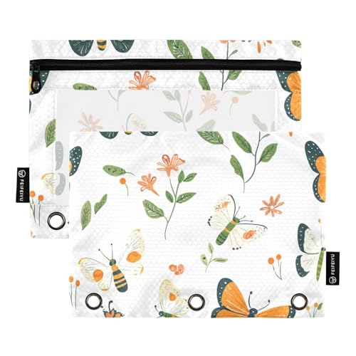Foiosoh 2 pack Schöne Schmetterling Weiß Binder Bleistift Taschen Große Kapazität Glatte Reißverschluss Binder Bleistift Taschen Für Schule Schreiben Utensilien Lagerung Liefert Foiosoh 2 pack Schöne Schmetterling Weiß Binder Bleistift Taschen Große Kapazität Glatte Reißverschluss Binder Bleistift Taschen Für Schule Schreiben Utensilien Lagerung Liefert von Foiosoh