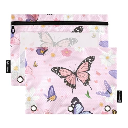 Foiosoh 2 pack Schöne Süße Schmetterlinge Pfirsich bleistift tüten 3 Ringe Binder Große Kapazität Binder stift tüten mit Reißverschluss und Klar Fenster für Schule Schreiben Utensilien Lagerung Foiosoh 2 pack Schöne Süße Schmetterlinge Pfirsich bleistift tüten 3 Ringe Binder Große Kapazität Binder stift tüten mit Reißverschluss und Klar Fenster für Schule Schreiben Utensilien Lagerung von Foiosoh