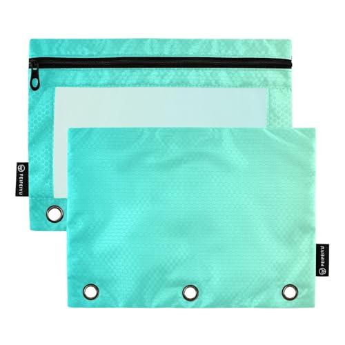 Foiosoh 2 pack Türkis Farbverlauf bleistift tüten 3 Ringe tragbare Reißverschluss Bleistift poucheses Fall für Lagerung Schule Liefert Foiosoh 2 pack Türkis Farbverlauf bleistift tüten 3 Ringe tragbare Reißverschluss Bleistift poucheses Fall für Lagerung Schule Liefert von Foiosoh