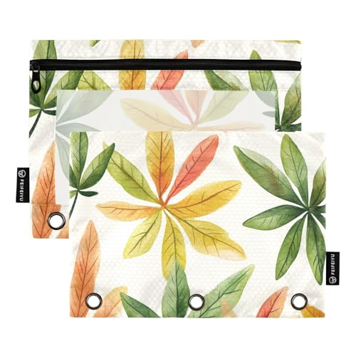 Foiosoh 2er Pack Blätter minimalistischen Stil Orange Ordner Stifttaschen Multifunktional durchsichtige Reißverschlusstaschen zur Aufbewahrung von Schulbedarf Foiosoh 2er Pack Blätter minimalistischen Stil Orange Ordner Stifttaschen Multifunktional durchsichtige Reißverschlusstaschen zur Aufbewahrung von Schulbedarf von Foiosoh