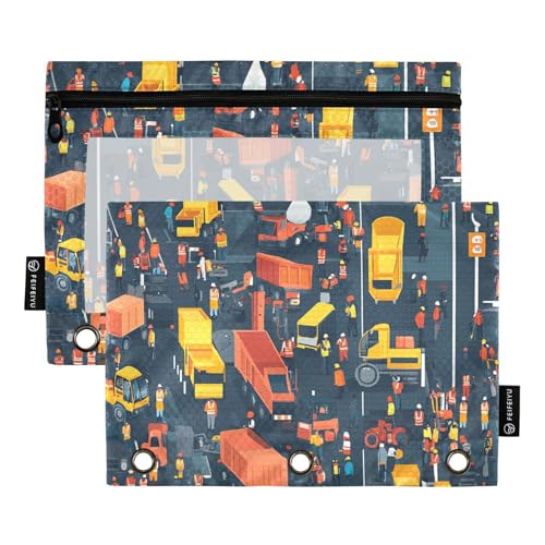 Foiosoh 2er Pack Fahrzeuge Muster modern blau 3 Ringe Federmäppchen groß Kapazität transparent Bleistiftbeutel mit Reißverschluss zur Aufbewahrung von Schulutensilien Foiosoh 2er Pack Fahrzeuge Muster modern blau 3 Ringe Federmäppchen groß Kapazität transparent Bleistiftbeutel mit Reißverschluss zur Aufbewahrung von Schulutensilien von Foiosoh