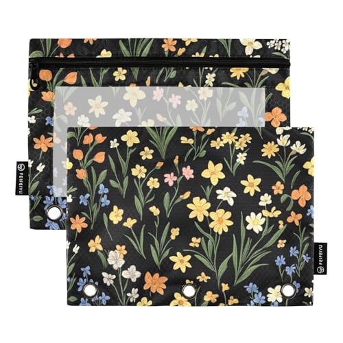 Foiosoh 2er Pack Gelb und Blau Vintage Blumen Ordner Mäppchen große glatte Reißverschluss Ordner Mäppchen Schulbeutel Büro Schule College Foiosoh 2er Pack Gelb und Blau Vintage Blumen Ordner Mäppchen große glatte Reißverschluss Ordner Mäppchen Schulbeutel Büro Schule College von Foiosoh