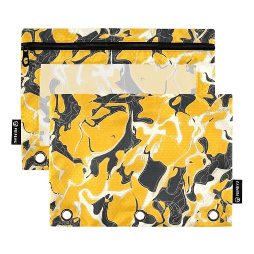 Foiosoh 2er Set Roségold Camouflage 3 Ringe Multifunktionsetui mit Reißverschluss für Schreibtisch Organizer, Gelb Tarnung, 1 size, Modern/tailliert Foiosoh 2er Set Roségold Camouflage 3 Ringe Multifunktionsetui mit Reißverschluss für Schreibtisch Organizer, Gelb Tarnung, 1 size, Modern/tailliert von Foiosoh