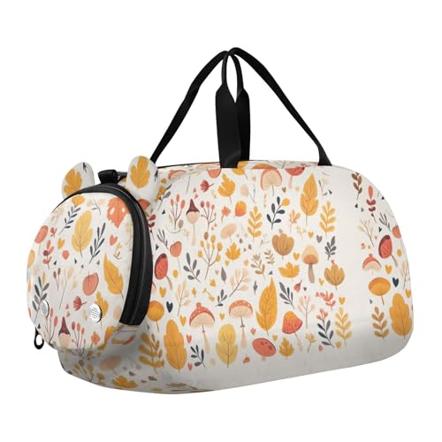 Foiosoh Autumn Leaves Pumpkins Seesack mit Schuhfach, multifunktionale Übernachtungstasche für Schule, Praxis, Sport, Reisen, Herbstblätter-Kürbisse, 1 size, modern/enganliegend Foiosoh Autumn Leaves Pumpkins Seesack mit Schuhfach, multifunktionale Übernachtungstasche für Schule, Praxis, Sport, Reisen, Herbstblätter-Kürbisse, 1 size, modern/enganliegend von Foiosoh
