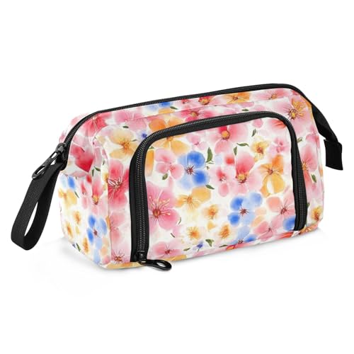 Foiosoh Federmäppchen Große Kapazität Federmäppchen Tasche mit Griff Federmäppchen mit Fächern für Krankenschwester Schule Must Haves Pflaumenblüte Schönheit Blumen von Foiosoh
