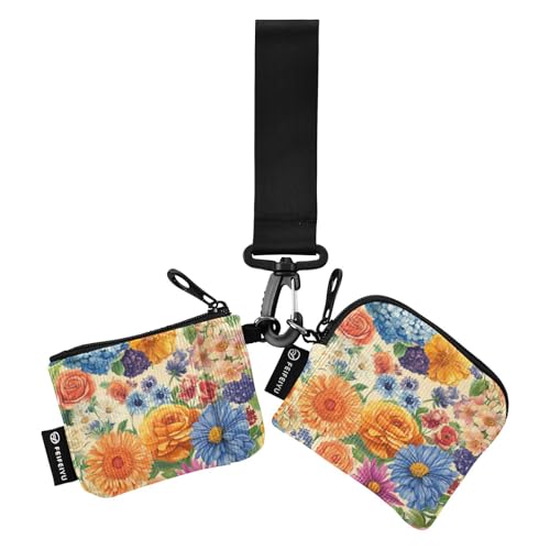 Foiosoh Florals Zinnia Canna Gelbe Damen-Brieftaschen, Visitenkartenetui, kompakte Größe, Geld-Organizer mit Handgelenkschlaufe für Damen und Herren, 2 Packungen, Florals Zinnia Canna Yellow, 1 size Foiosoh Florals Zinnia Canna Gelbe Damen-Brieftaschen, Visitenkartenetui, kompakte Größe, Geld-Organizer mit Handgelenkschlaufe für Damen und Herren, 2 Packungen, Florals Zinnia Canna Yellow, 1 size von Foiosoh