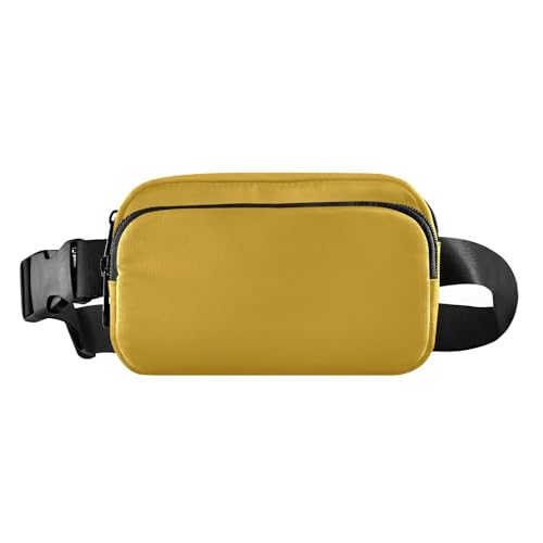 Foiosoh Goldenrod trendige Crossbody-Tasche, Hüfttaschen für Damen und Herren, Mini-Laufgürteltasche, Hüfttasche mit verstellbarem Riemen für Einkaufen, Sport, Arbeit, Erdgelb, Einheitsgröße, Erdgelb, von Foiosoh