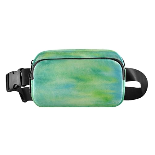 Foiosoh Gradient türkis-blau Mode Niere für Frauen Männer Teenager Mini Reißverschluss Schultertasche mit verstellbarem Gürtel für die Reise ins Studio für Arbeit, Farbverlauf, Farbverlauf Marineblau, von Foiosoh