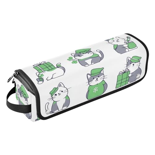Foiosoh Haarwerkzeug-Reisetasche mit Eisenmatte, tragbarer Haarstyling-Werkzeug-Organizer für Lockenstab Glätteisen, flacher Haartrockner, Katzenmuster, lustiges Weiß von Foiosoh