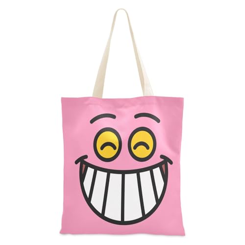 Foiosoh Happy Pattern Tote Bags Canvas Beach Bag for DIY, Advertising, Promotion, Activity von Foiosoh