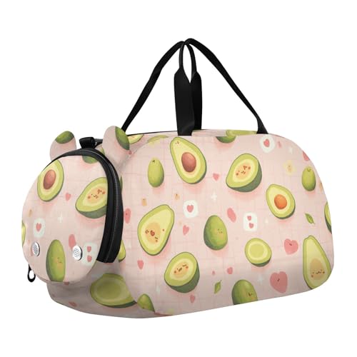 Foiosoh Kleiner Turnbeutel mit Schuhfach, Grün mit Avocado-Muster, multifunktional, Reisetasche, mit verstellbarem Riemen, für Reisen, Sport, Fitness und Workout, Grünes Avocado-Muster, 1 size, modern Foiosoh Kleiner Turnbeutel mit Schuhfach, Grün mit Avocado-Muster, multifunktional, Reisetasche, mit verstellbarem Riemen, für Reisen, Sport, Fitness und Workout, Grünes Avocado-Muster, 1 size, modern von Foiosoh