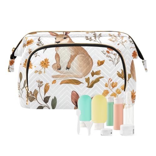 Foiosoh Kosmetiktasche für Damen, Motiv: Eisbär, Weiß, Kosmetiktasche für Make-up, Reisen, Ästhetisches Tierweiß, 1 size, Cartoon von Foiosoh