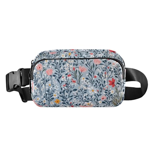 Foiosoh Niedliche Hüfttasche für Damen und Herren, wasserdicht, mit verstellbarem Gurt, für Workout, Laufen, Wandern, Blume und weiß-blauer Hintergrund, 1 size Foiosoh Niedliche Hüfttasche für Damen und Herren, wasserdicht, mit verstellbarem Gurt, für Workout, Laufen, Wandern, Blume und weiß-blauer Hintergrund, 1 size von Foiosoh