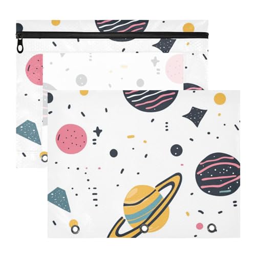 Foiosoh Ordnertaschen mit Sichtfenster für A4-Papier, Briefe, 2 Stück, Studenten, College-Zubehör, äußere Planeten und Alphabet Foiosoh Ordnertaschen mit Sichtfenster für A4-Papier, Briefe, 2 Stück, Studenten, College-Zubehör, äußere Planeten und Alphabet von Foiosoh