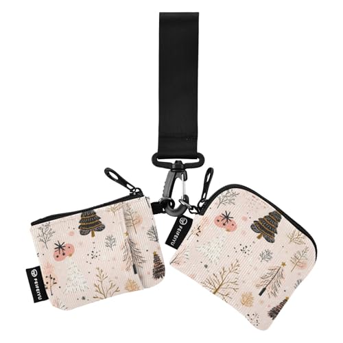 Foiosoh Safari Tree Peach Damen Münzgeldbörse Kartenhalter klein tragbar Schlüsselanhänger Geldbörse Wechselgeldbörse mit Handgelenkschlaufe für Männer Frauen 2 Stück, Safari-Baum Pfirsich, 1 size von Foiosoh