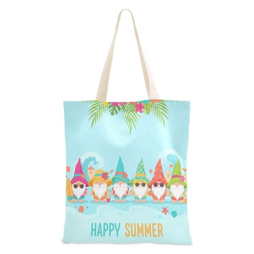 Foiosoh Sommer-Strand-Zwerge, Segeltuch, Strandtasche für DIY, Werbung, Promotion, Aktivität von Foiosoh