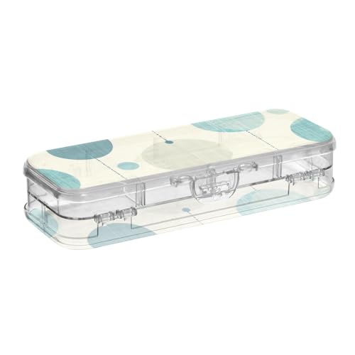 Foiosoh Stiftebox mit 2 Ebenen, groß, für Schreibwaren, mit Schnappdeckel, Grün von Foiosoh