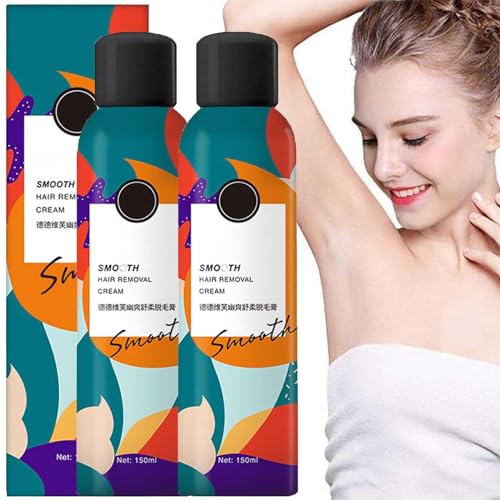 Detvfo Haarentfernungscreme, Detvfo Haarentfernungscreme-Spray, glattes Haarentfernungs-Cremespray, Körperhaarentfernungs-Cremespray, Haarentfernungsspray für Frauen und Männer (2Pcs) von Fokayo