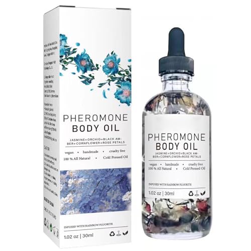 Pheromon-Körperöl für Frauen, feuchtigkeitsspendend und stärkend das Selbstvertrauen, Selbstvertrauen und soziale Anziehungskraft, langanhaltender Duft (1pc) von Fokayo