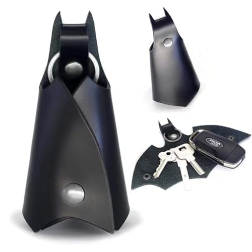 Fokecci Schlüsseltasche Autoschlüssel Fledermaus Leder für Herren Geschenke und Damen Autoschlüsselanhänger Fall,Pop Keys Ring Cover Halter für Strumpf Stuffers für Männer von Fokecci