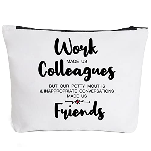 Coworker Gifts Funny Friend Gifts for Women Friendship Gifts Retirement Gifts Going Away Gifts for Coworker Makeup Cosmetic Bag Travel Organizer Work Made Us Colleagues Potty Mouths Made Us Friends, von Fokongna
